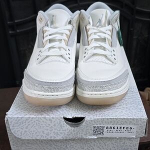 Nike Air Jordan 3 Retro Craft Ivory White Mens Size 9.5 Athletic Shoes Sneakers